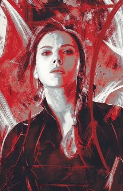 Scarlett Johansson Avengers Endgame in the fan art poster of Black Widow