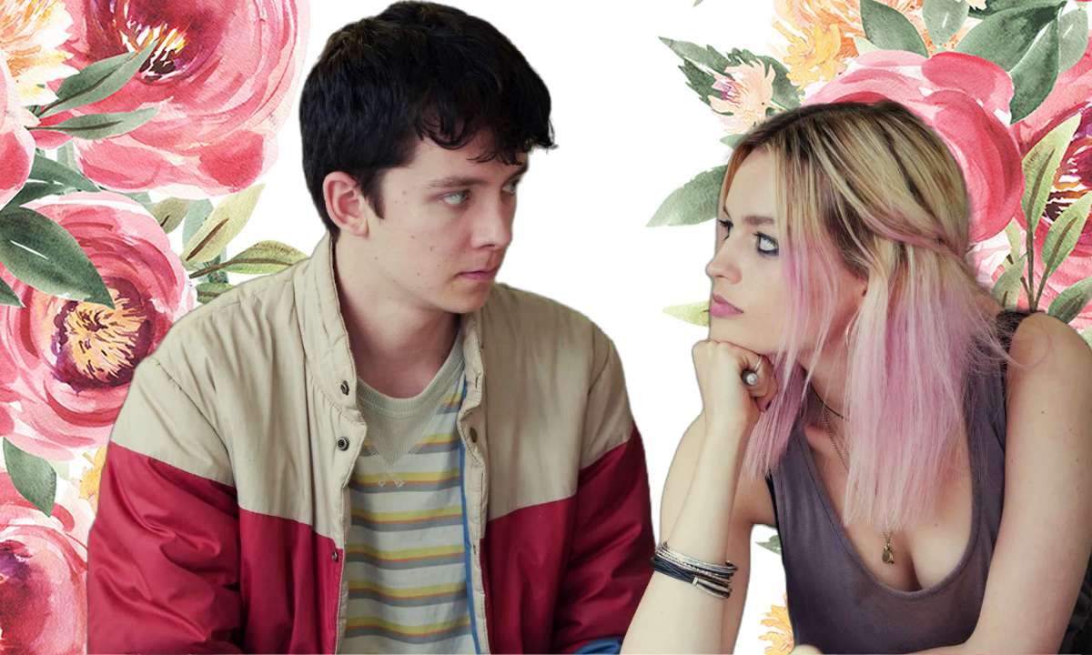 Asa Butterfield & Emma Mackey in Sex Education