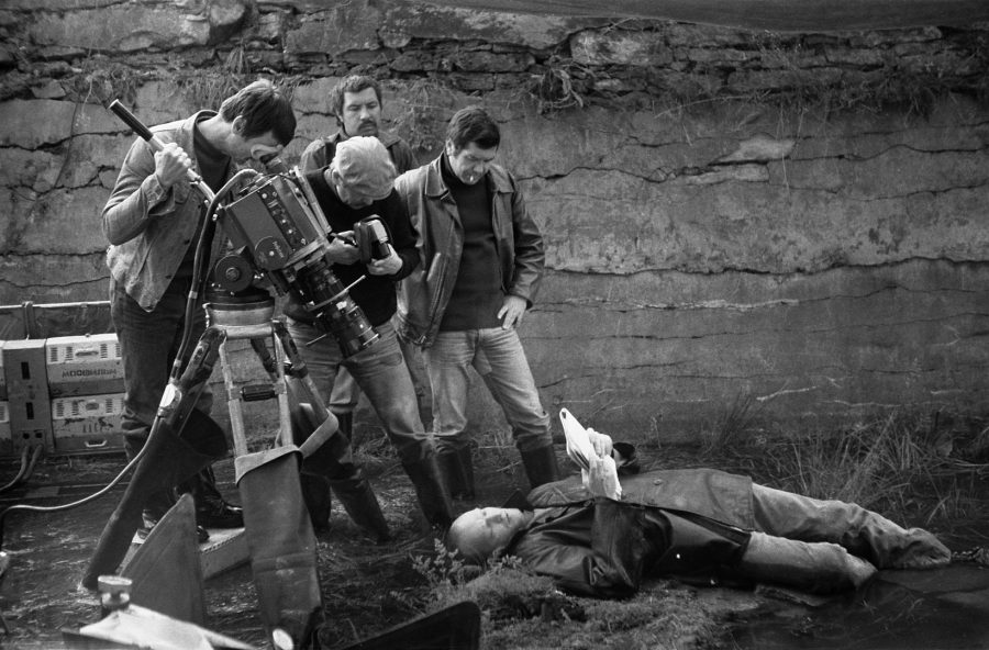 Andrei Tarkovsky on the set of Stalker