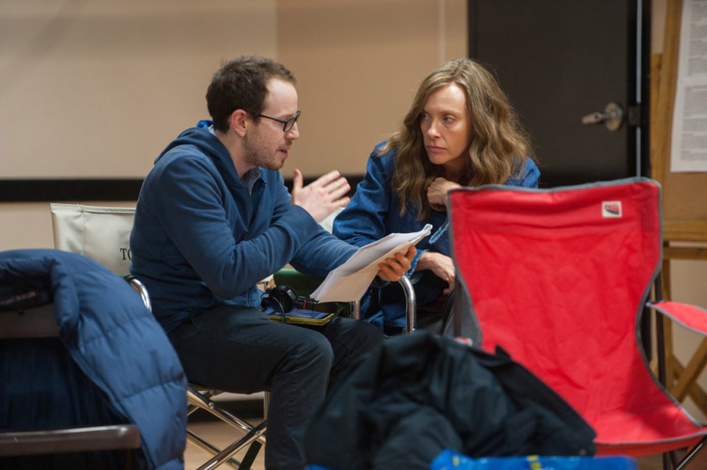 filmmakers of 2010s Ari Aster & Toni Collette on the set of Hereditary 