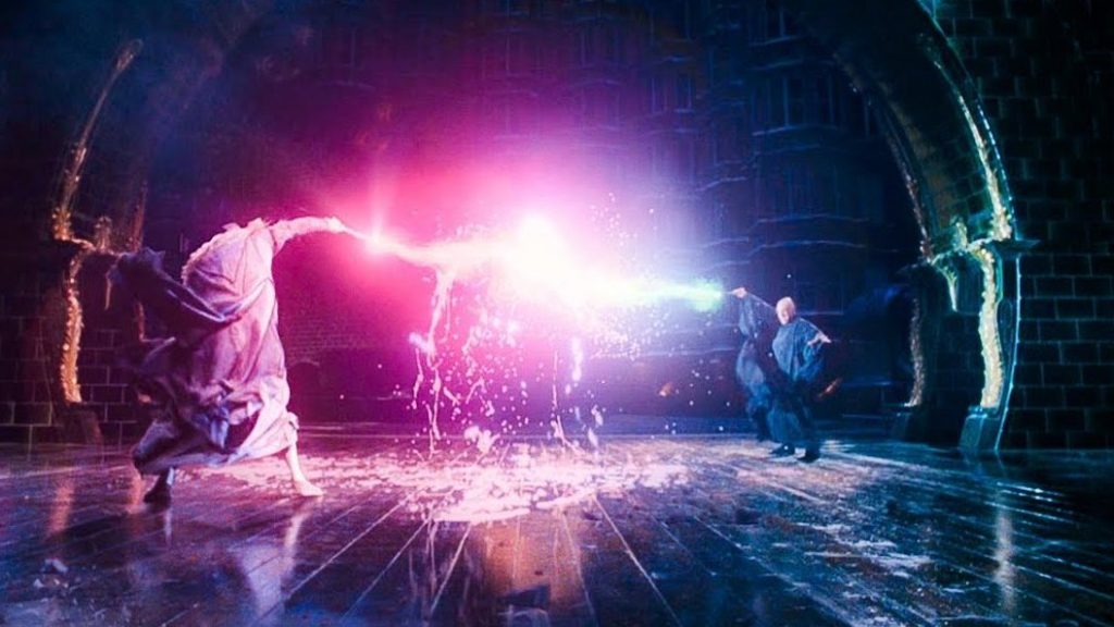 Best moments in Harry Potter movies - Dumbledore vs Voldemort