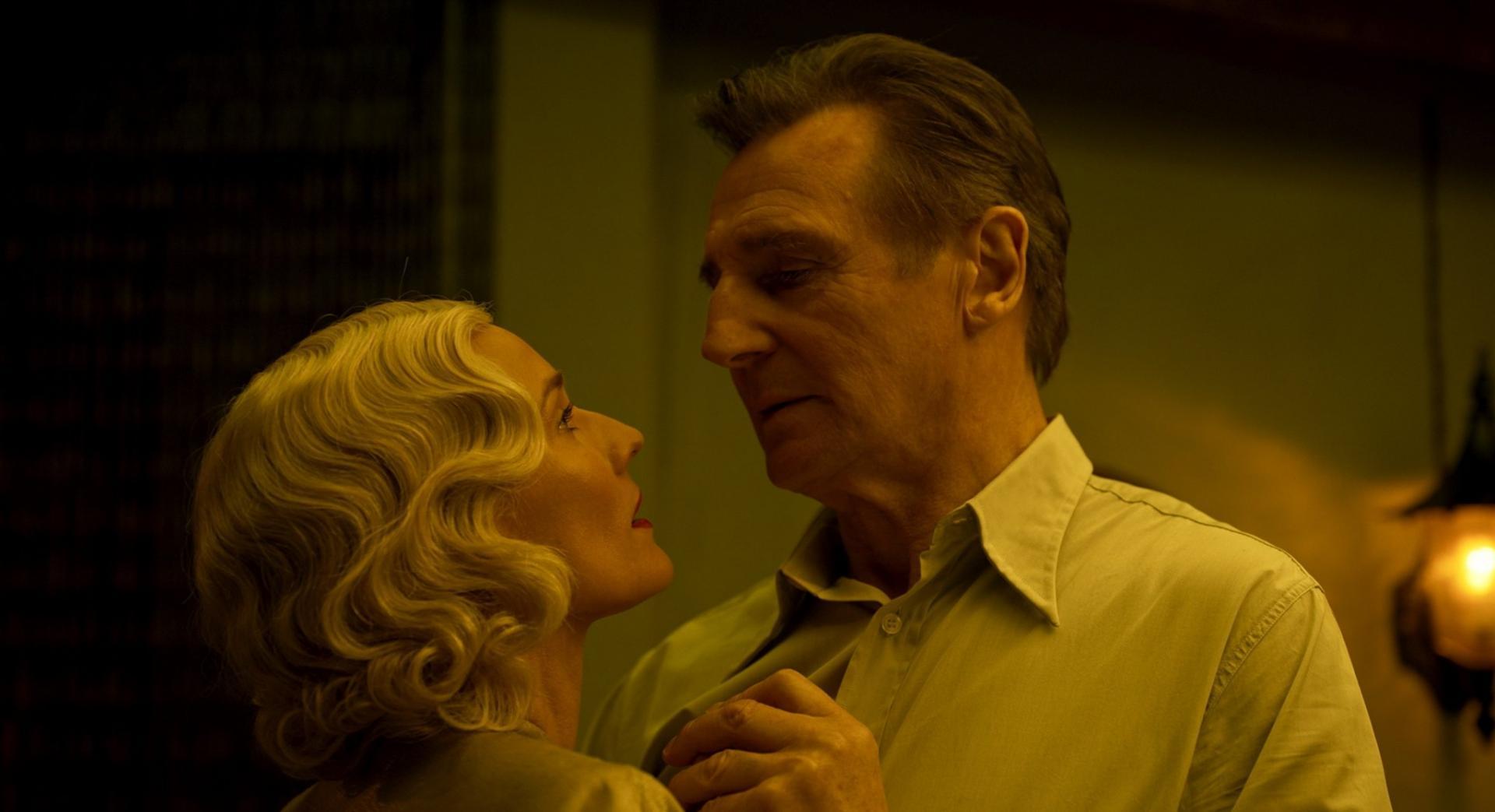 Liam Neeson and Diane Kruger in Marlowe (2022)