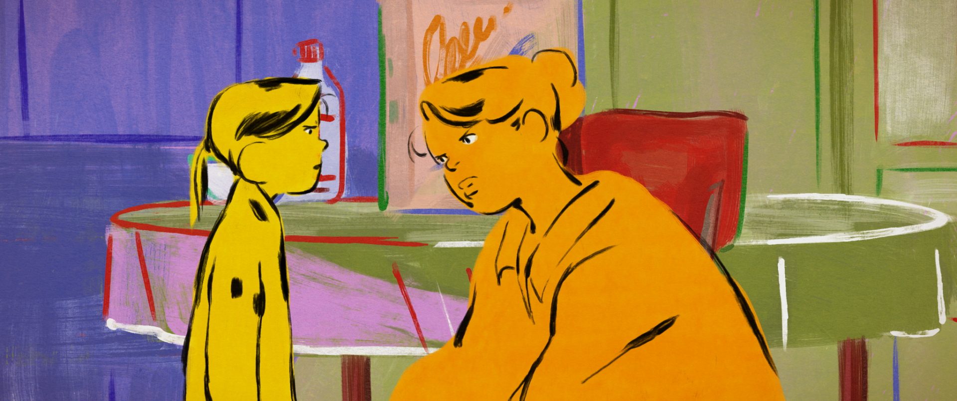 A Still from Chicken for Linda! (2023)