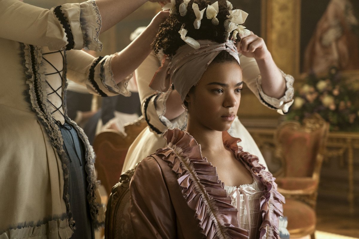 India Amarteifio as Young Queen Charlotte in Queen Charlotte: A Bridgerton Story on Netflix