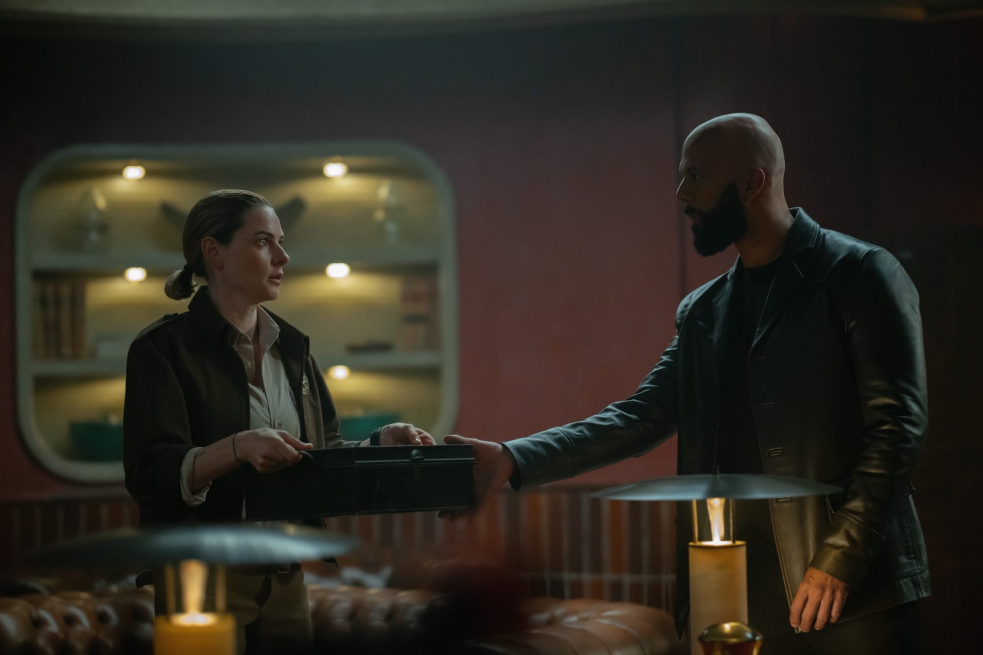 Rebecca Ferguson and Common in Silo, Season 1 Episode 5 now streaming on Apple TV+.