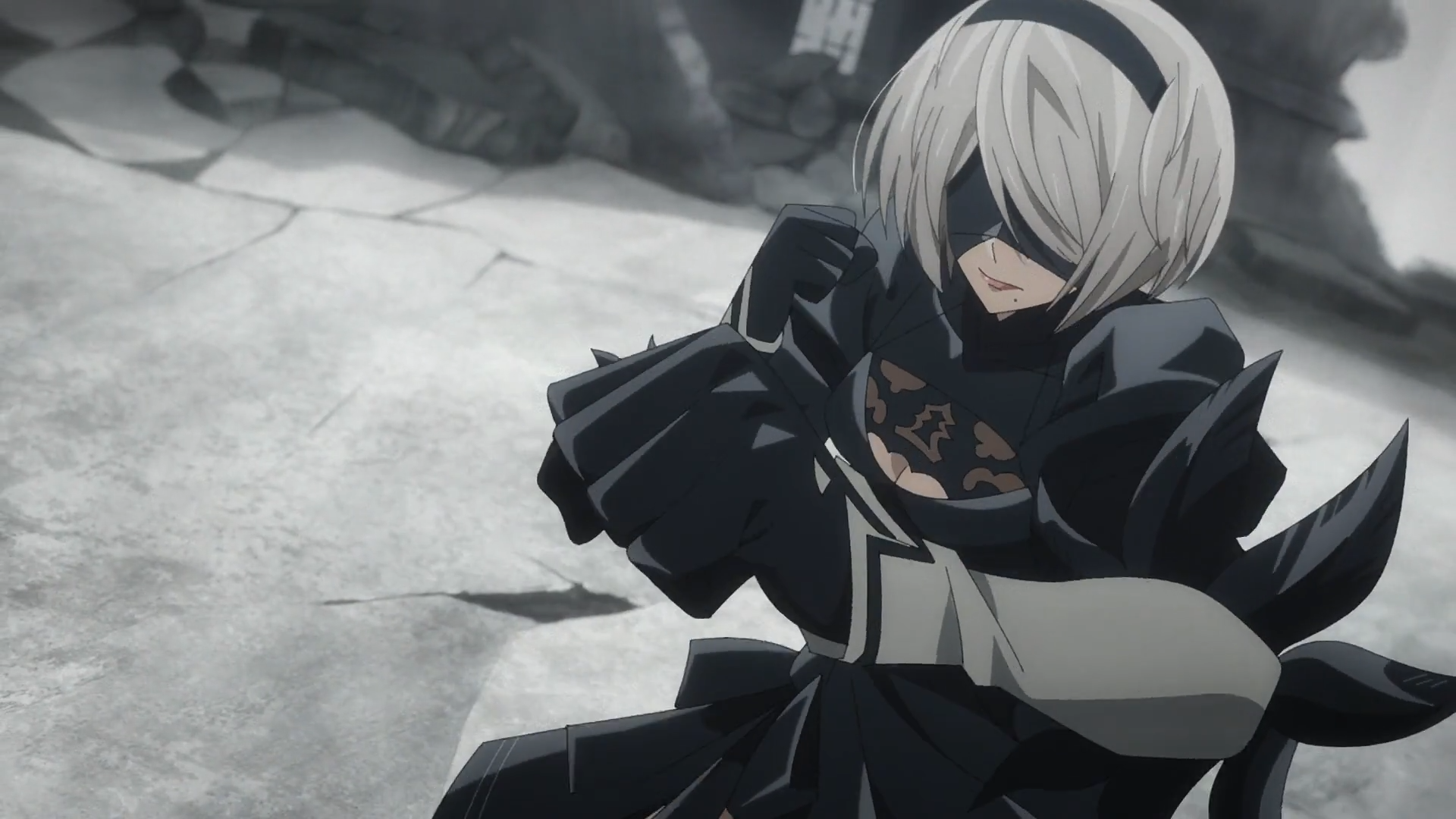 A still from Nier: Automata Ver1.1a, Season 1 Finale. 