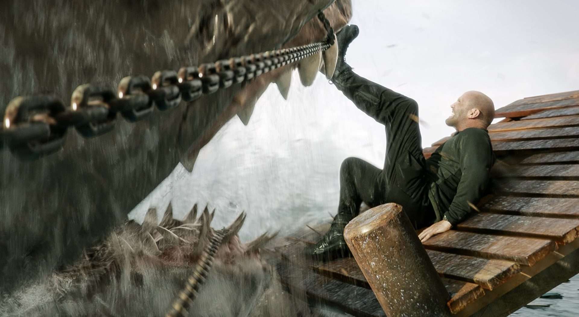 A still from Meg 2: The Trench (2023). 