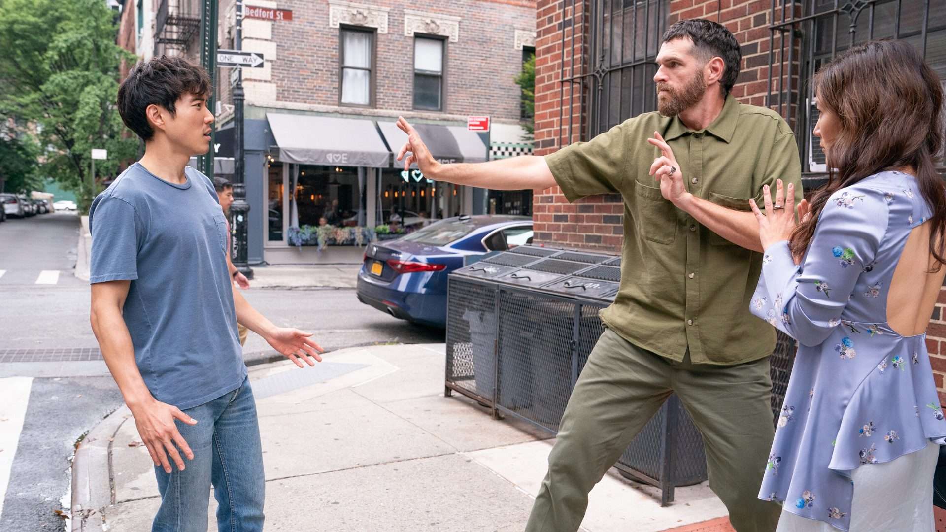 A still from Shortcomings (2023).