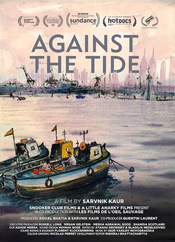 The poster for Against the Tide (2023). 