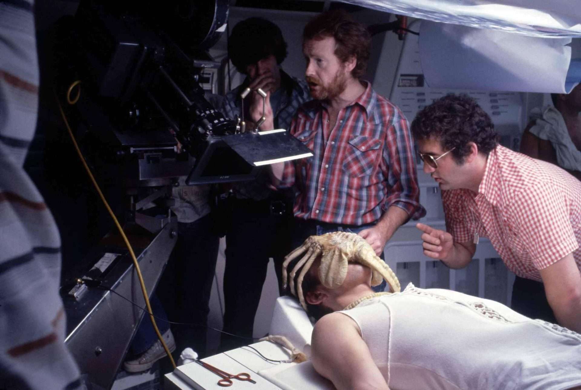Ridley Scott on the set of Alien (1979)