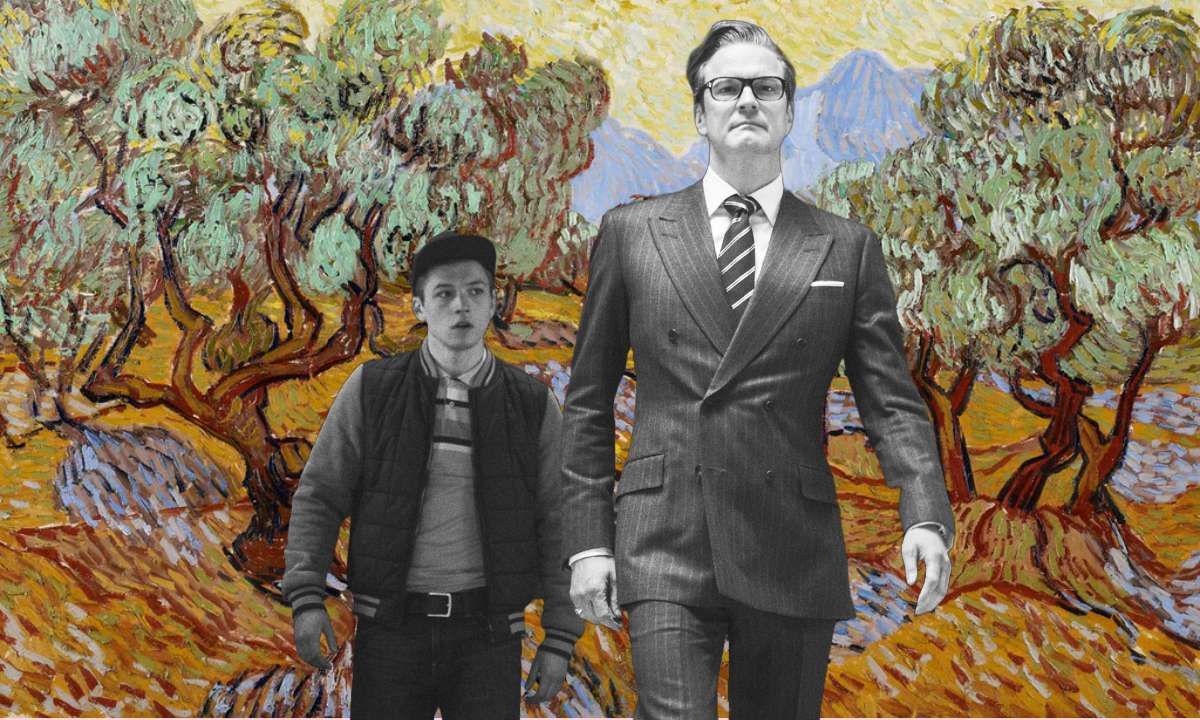 Taron Egerton & Colin Firth in Kingsman: The Secret Service