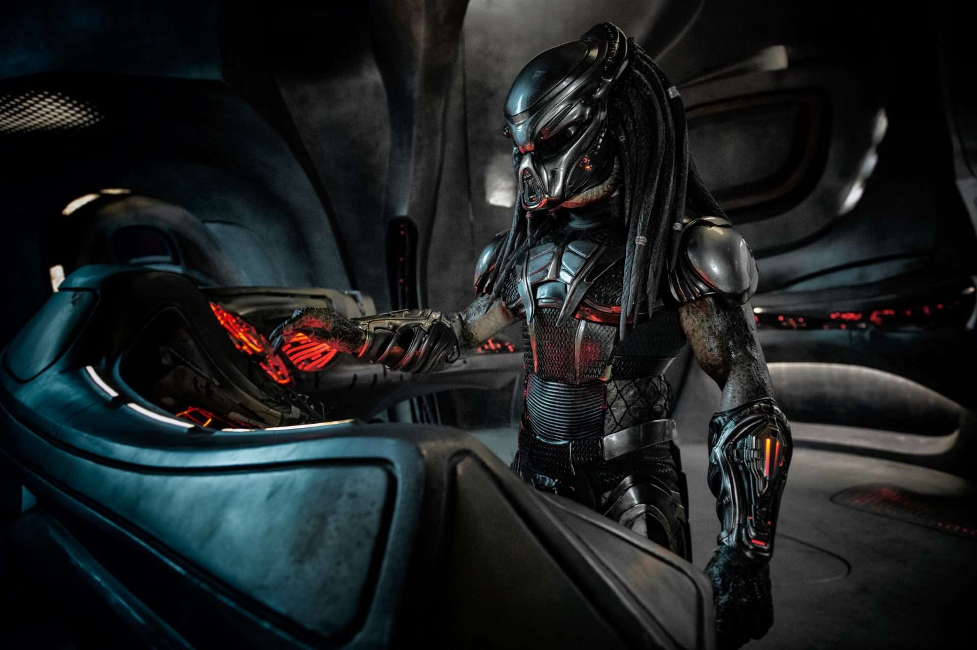 A still from The Predator (2018).