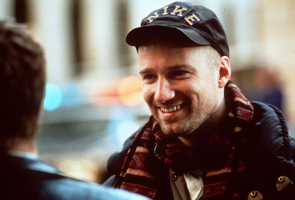 David Fincher on the set of Seven