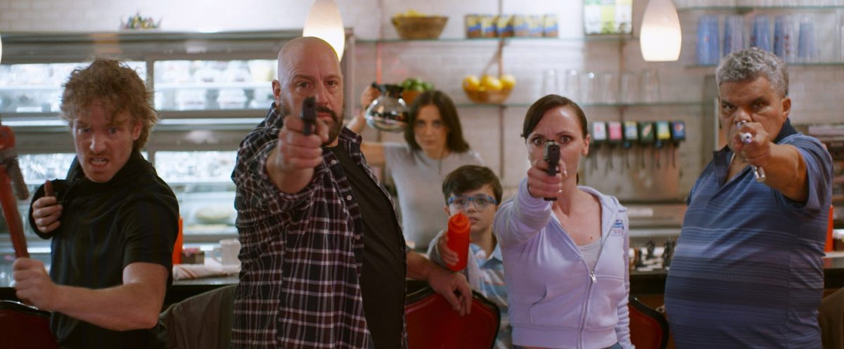 A still from Guns Up (2025). 