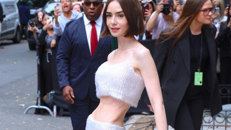 Lily Collins Stuns in Flashy Calvin Klein Skirt at NYFW — But Fans Are Worried About Her Dramatic Weight Loss