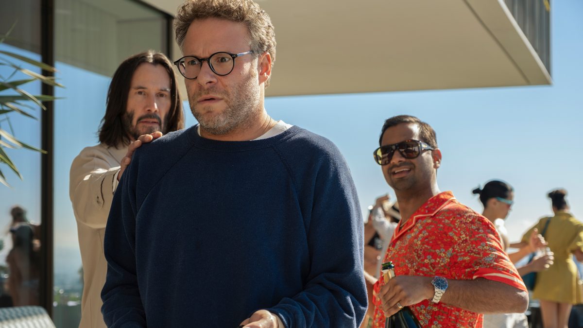 Keanu Reeves, Seth Rogen and Aziz Ansari in Good Fortune