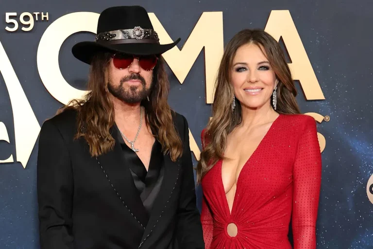 Elizabeth Hurley Stuns in Daring Slit Dress with Plunging Neckline at the 2025 CMAs: Fashion Goals on Fire!